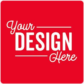 Full Color 3 in. Round Corner Square Vinyl Decal - Color: Red