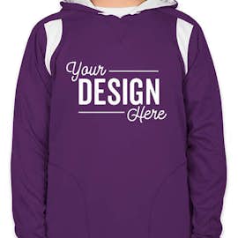 Team 365 Contrast Performance Pullover Hoodie - Color: Sport Purple / White