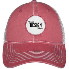 Ahead Circle Patch Trucker Hat - Color: Red / White