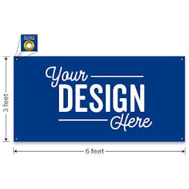 Full Color 6' x 3' Vinyl Banner - Color: Royal Blue