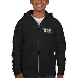 Jerzees Youth Nublend 50/50 Zip Hoodie - Color: Black