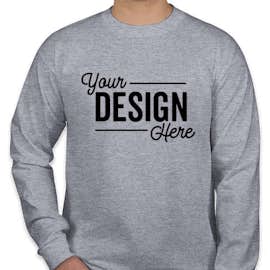 Bayside USA-Made 100% Cotton Long Sleeve T-shirt - Color: Dark Ash
