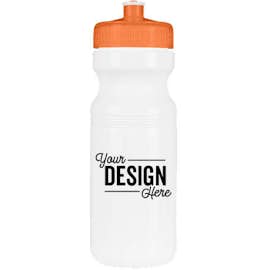 24 oz. Bike Water Bottle - Color: White / Translucent Orange