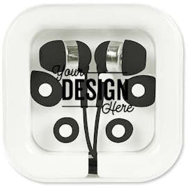Color Pop Earbuds with Microphone - Color: Black
