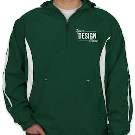 Sport-Tek Colorblock Anorak - Color: Forest Green / White