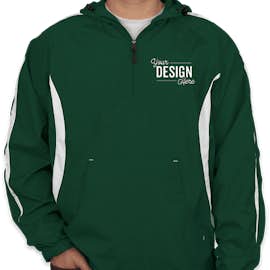 Sport-Tek Colorblock Anorak - Color: Forest Green / White