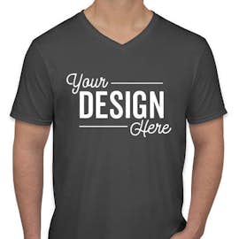 Canada - Gildan Softstyle Jersey V-Neck T-shirt - Color: Charcoal