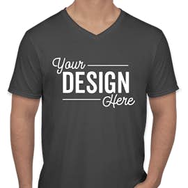 Canada - Gildan Softstyle Jersey V-Neck T-shirt - Color: Charcoal