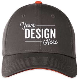 New Era 39THIRTY Stretch Fit Hat - Color: Graphite / Orange