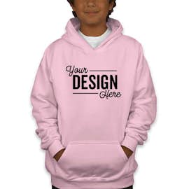 Gildan Youth Midweight 50/50 Pullover Hoodie - Color: Light Pink
