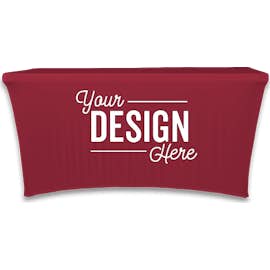 Full Color 6' Stretch Tablecloth - Color: Maroon
