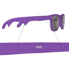 Malibu Bottle Opener Sunglasses - Color: Purple