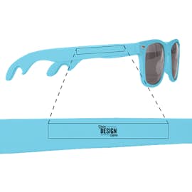 Malibu Bottle Opener Sunglasses - Color: Light Blue