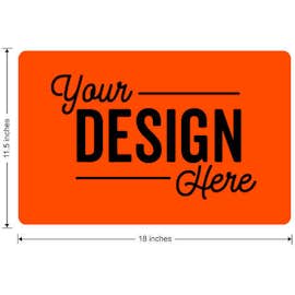 Full Color 18" X 11.5" Car Door Magnet - Color: Orange
