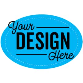 Full Color 3 in. x 2 in. Oval Roll Labels (500 per roll) - Color: Columbia Blue