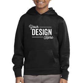 Sport-Tek Youth Performance Pullover Hoodie - Color: Black