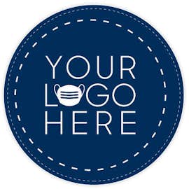 Customized Full Color 12" Circle Floor Decal - Color: Navy