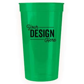 32 oz. Translucent Plastic Stadium Cup - Color: Translucent Green