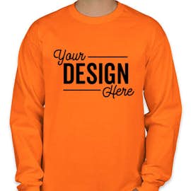 Canada - Gildan Ultra Cotton Long Sleeve T-shirt - Color: Safety Orange