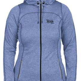 OGIO Endurance Women's Reflective Heather Performance Full Zip - Color: Electric Blue