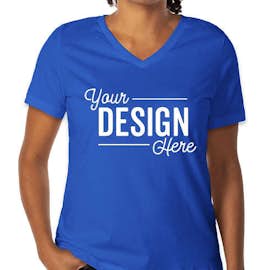 Bella + Canvas Women's Jersey V-Neck T-shirt - Color: True Royal