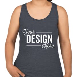 Anvil Women's Tri-Blend Racerback Tank - Color: Heather Navy