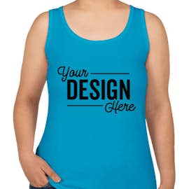 Anvil Women's Jersey Tank - Color: Caribbean Blue