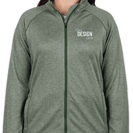 Devon & Jones Women's Heather Performance Full Zip - Color: Forest Heather