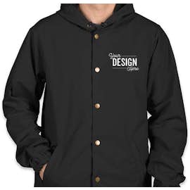 Independent Trading Hooded Coaches Jacket - Color: Black / Black
