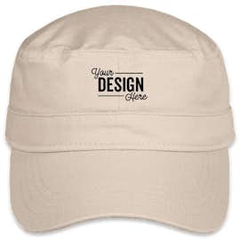 Valucap Bio-Washed Military Hat - Color: Stone