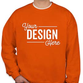 Gildan Midweight 50/50 Crewneck Sweatshirt - Color: Orange