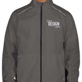 Port Authority Reflective Running Full Zip Jacket - Color: Grey Steel / Deep Black