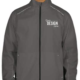 Port Authority Reflective Running Full Zip Jacket - Color: Grey Steel / Deep Black