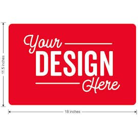 Full Color 18" X 11.5" Car Door Magnet - Color: Red