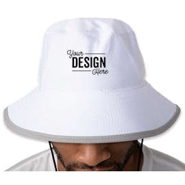 New Era Hex Era Bucket Hat - Color: White / Rainstorm Grey