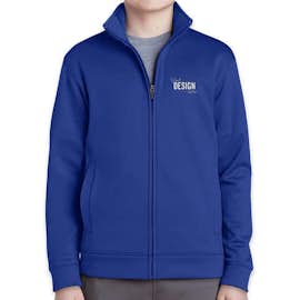 Sport-Tek Youth Sport-Wick Tech Fleece Full Zip Jacket - Color: True Royal