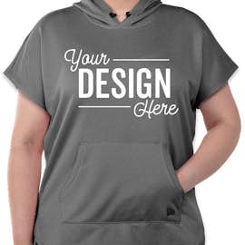 New Era Women's Performance Terry Short Sleeve Hoodie - Color: Graphite Heather