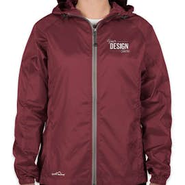 Eddie Bauer Women's Full Zip Hooded Packable Jacket - Color: Black Cherry