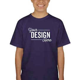 Canada - Gildan Youth 100% Cotton T-shirt - Color: Cobalt