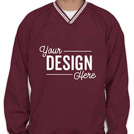 Sport-Tek Tipped V-Neck Windshirt - Color: Maroon / White