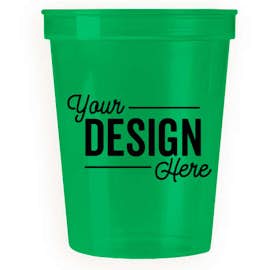 16 oz. Translucent Plastic Stadium Cup - Color: Translucent Green
