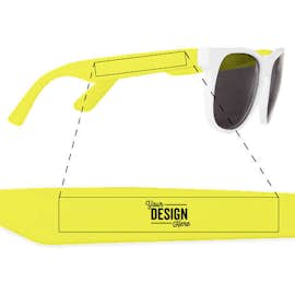 Two-Tone Promotional Sunglasses - Color: White / Yellow