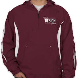 Sport-Tek Colorblock Anorak - Color: Maroon / White