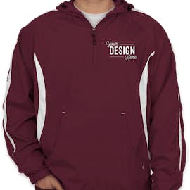 Sport-Tek Colorblock Anorak - Color: Maroon / White