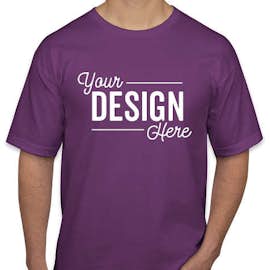 Bayside USA-Made 100% Cotton T-shirt - Color: Purple