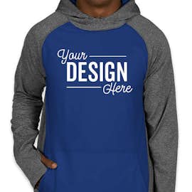 Augusta Colorblock Performance Pullover Hoodie - Color: Graphite Heather / Royal
