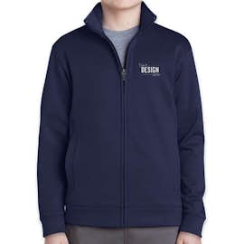 Sport-Tek Youth Sport-Wick Tech Fleece Full Zip Jacket - Color: Navy