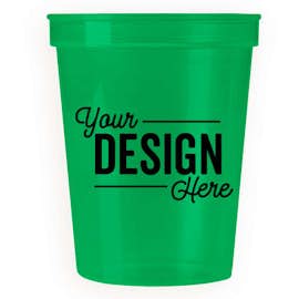 16 oz. Plastic Stadium Cup - Color: Translucent Green