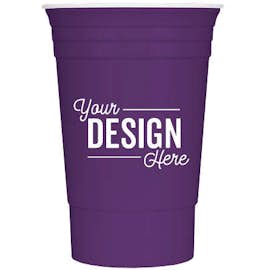 16 oz. Reusable Plastic Party Cup - Color: Purple