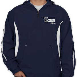Sport-Tek Colorblock Anorak - Color: True Navy / White